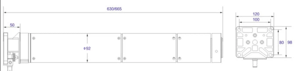 Motor dimension of electric tubular motor for garage door Motor dimension of electric tubular motor for garage door